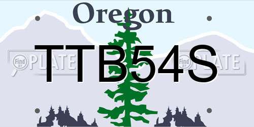 TTB54S Oregon License Plate