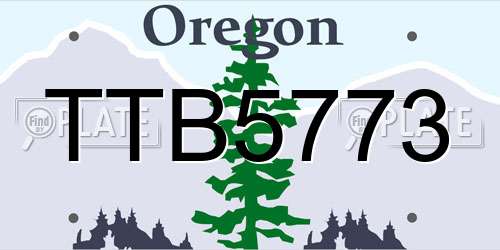 TTB5773 Oregon License Plate