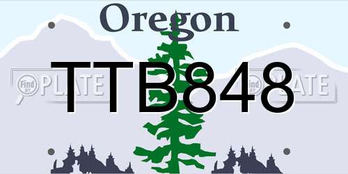 TTB848 Oregon License Plate
