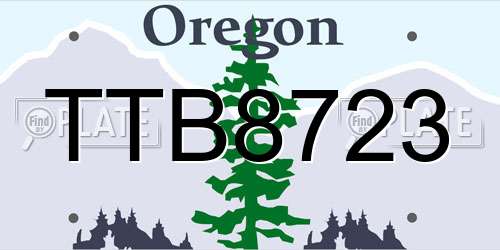TTB8723 Oregon License Plate