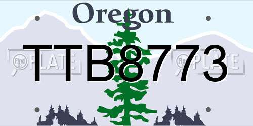 TTB8773 Oregon License Plate
