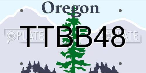 TTBB48 Oregon License Plate