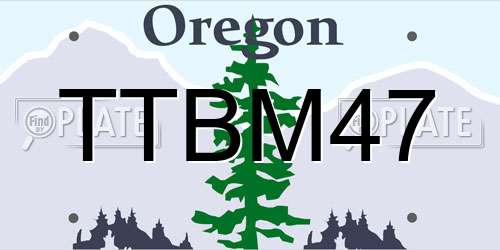 TTBM47 Oregon License Plate