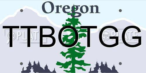 TTBOTGG Oregon License Plate