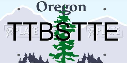 TTBSTTE Oregon License Plate