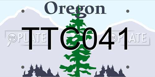 TTC041 Oregon License Plate