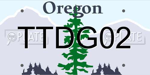 TTDG02 Oregon License Plate