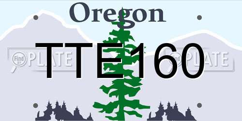 TTE160 Oregon License Plate