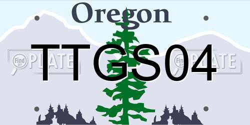 TTGS04 Oregon License Plate