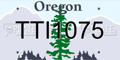 TTI1075 Oregon License Plate