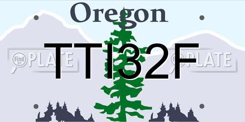 TTI32F Oregon License Plate