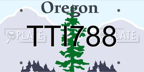 TTI788 Oregon License Plate