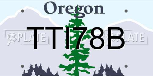 TTI78B Oregon License Plate
