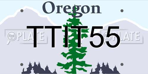 TTIT55 Oregon License Plate