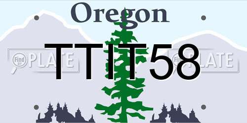 TTIT58 Oregon License Plate