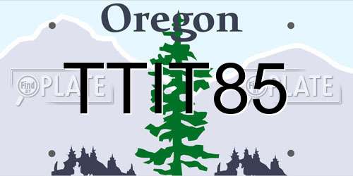 TTIT85 Oregon License Plate
