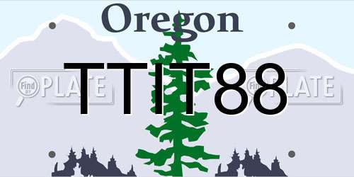 TTIT88 Oregon License Plate