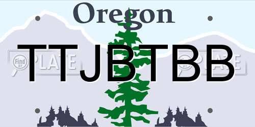 TTJBTBB Oregon License Plate