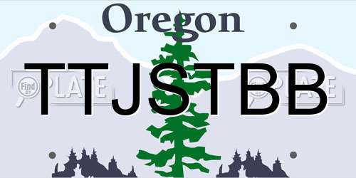 TTJSTBB Oregon License Plate