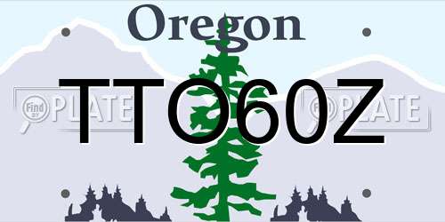 TTO60Z Oregon License Plate