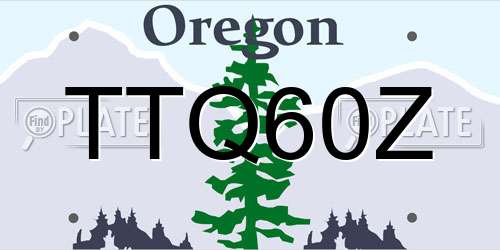 TTQ60Z Oregon License Plate