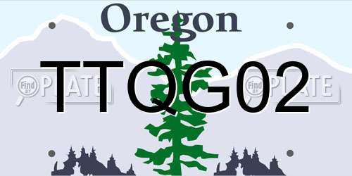 TTQG02 Oregon License Plate