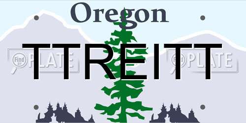TTREITT Oregon License Plate