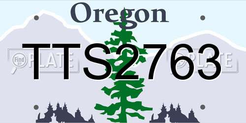 TTS2763 Oregon License Plate