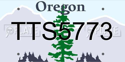 TTS5773 Oregon License Plate