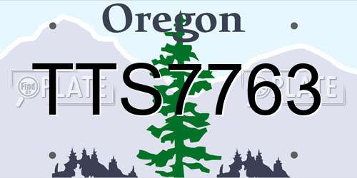 TTS7763 Oregon License Plate