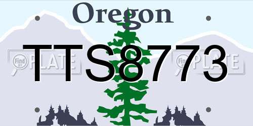 TTS8773 Oregon License Plate