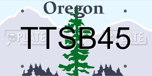 TTSB45 Oregon License Plate