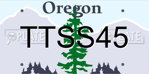 TTSS45 Oregon License Plate