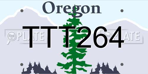 TTT264 Oregon License Plate