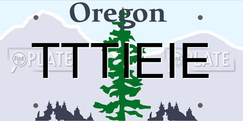 TTTIEIE Oregon License Plate