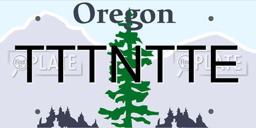 TTTNTTE Oregon License Plate