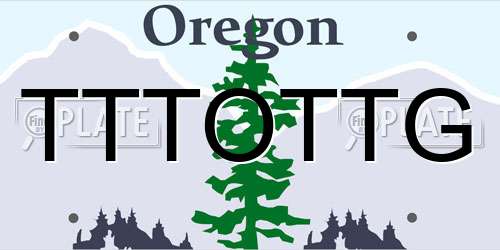 TTTOTTG Oregon License Plate