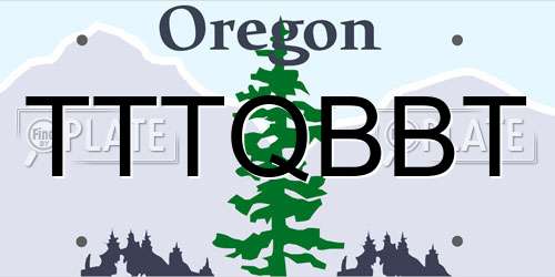TTTQBBT Oregon License Plate