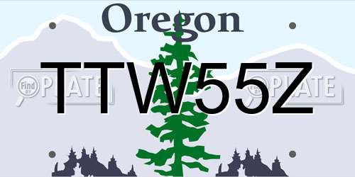 TTW55Z Oregon License Plate