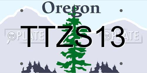 TTZS13 Oregon License Plate