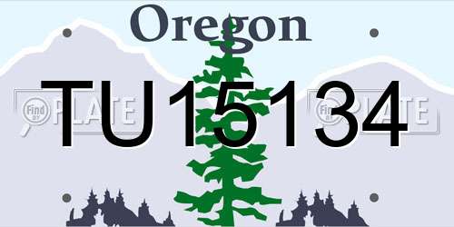 TU15134 Oregon License Plate