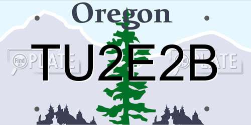 TU2E2B Oregon License Plate