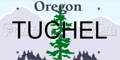 TUCHEL Oregon License Plate
