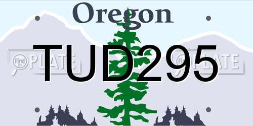 TUD295 Oregon License Plate