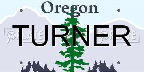 TURNER Oregon License Plate