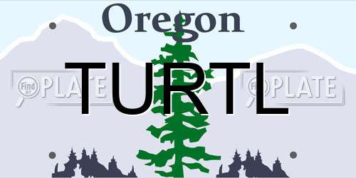 TURTL Oregon License Plate