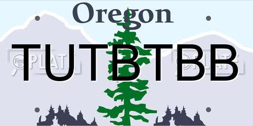 TUTBTBB Oregon License Plate