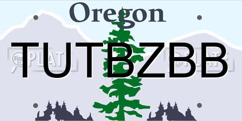 TUTBZBB Oregon License Plate