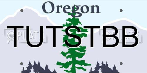 TUTSTBB Oregon License Plate