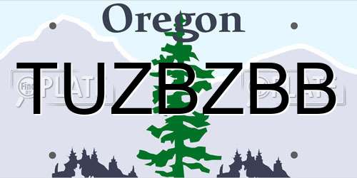 TUZBZBB Oregon License Plate